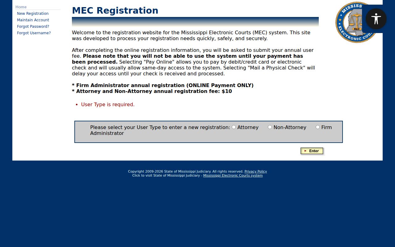 Lamar County docket search PAMEC registration