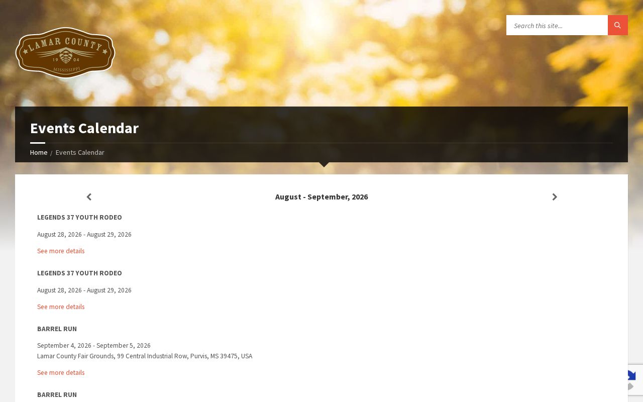 Lamar County court schedule county events calendar