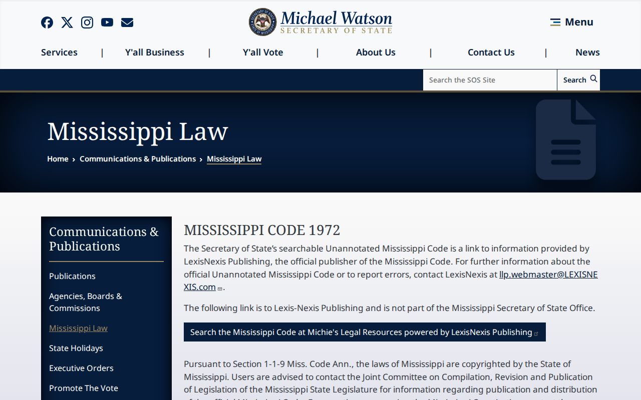 Lamar County court case records Mississippi Law portal